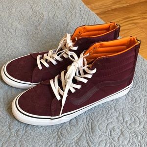 Vans sk8 hi with zipper